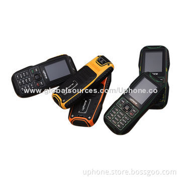 Cheap bar phone, waterproof IP67, military phone w/2.0"/MTK6250,64MB+64MB/0.3MP/Quadband/big battery